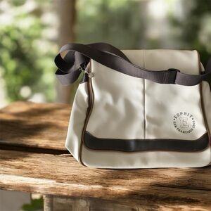 Esprit Men's Cream and Brown Messenger Bag